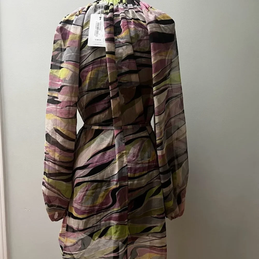 NWT Ted Baker London Zeenaa Blouson Sleeve Mini Dress in Dusky Pink size 2 (4-6) - Picture 7 of 9